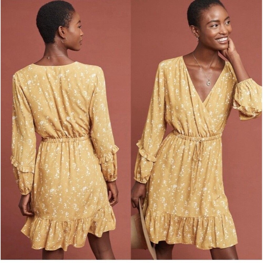 Dolan Anthropologie Left Coast Floral Dress Barnier Size Medium